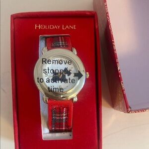 Red Plaid Scottish Dog Watch